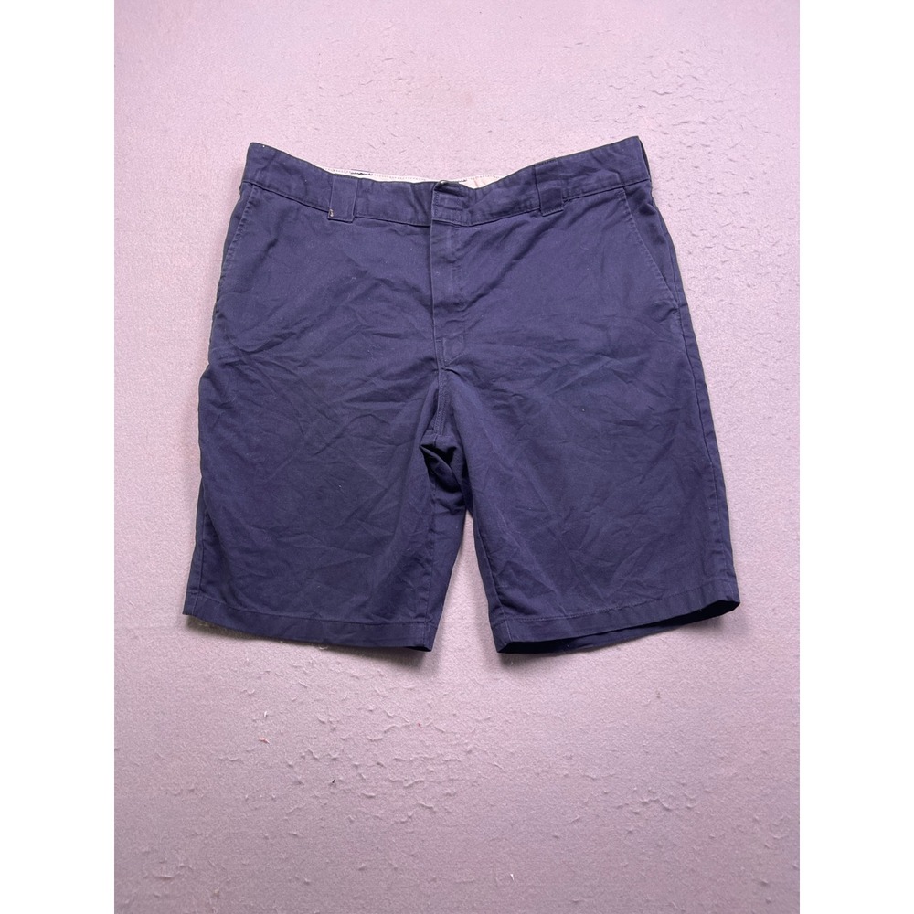 Dickies Work Shorts Cotton Blend Navy Blue W36 Mens